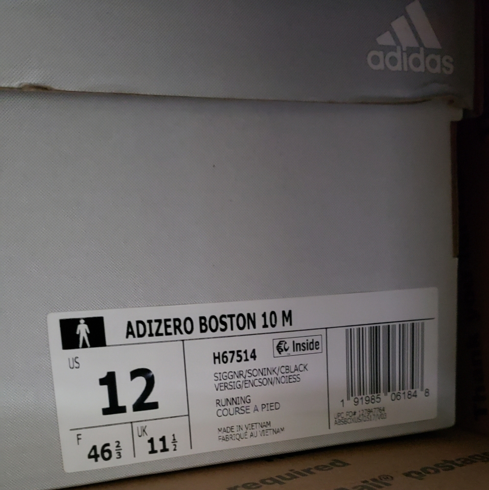 Adidas Adizero Boston 10 Running Shoes Mens Size 12 Signal Green H67514 - Picture 10 of 10